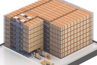 Automātiskās pallet shuttle 3D ir ideāli piemērotas liela palešu skaita uzglabāšanai Automātiskās pallet shuttle 3D ir ideāli piemērotas liela palešu skaita uzglabāšanai