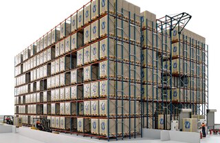 Automātiskās pallet shuttle ir iespējams kombinēt ar pusautomātiskām versijām vienas uzglabāšanas sistēmas ietvaros