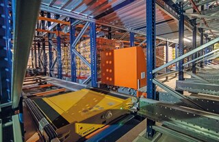 Katri pārvietošanas rati virzas tiem norādītajā līmenī, pārvietojot shuttle vagoneti starp dažādiem kanāliem