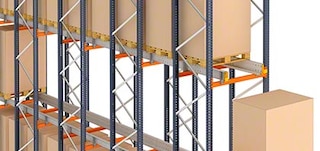 Statnes un sijas veido automātisko pallet shuttle uzglabāšanas sistēmas palešu plauktu sistēmu Statnes un sijas veido automātisko pallet shuttle uzglabāšanas sistēmas palešu plauktu sistēmu