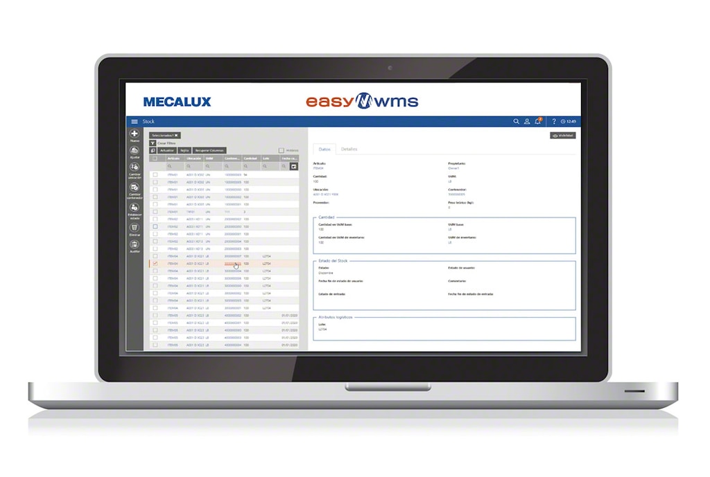 Mecalux sistēma Easy WMS nodrošina iespēju organizēt ciklisko inventarizāciju