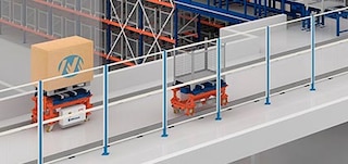 Drošības nožogojums norobežo elektriskās monorail ķēdes perimetru