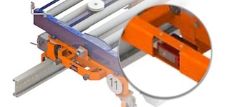 Fotoelementi uzlabo sistēmas drošību, nodrošinot atbilstošu attālumu starp transportieriem