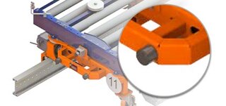 Triecienu amortizatori mīkstina spēkus, kas rodas no saskares ar citu transportieri