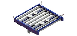 Katrs transportieris elektriskajā monorail ķēdē ir aprīkots ar konveijeru