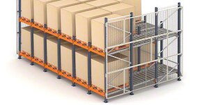 Režģoti sānu aizsargi palielina gravitācijas plauktu sistēmu drošību