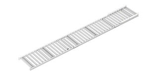 Veltņi nodrošina palešu vienmērīgu slīdēšanu gravitācijas plauktu sistēmā