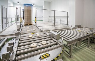 Palešu transportēšanas konveijeri ar nerūsējoša tērauda pārklājumu nodrošina izcilu korozijizturību