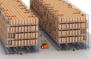 Apakšējā līmenī var uzstādīt kartona kastu tiešo uzglabāšanu