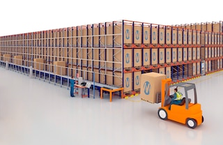 Pallet Shuttle sistēmu var papildināt ar automātiskiem risinājumiem, piemēram, palešu konveijeru sistēmu