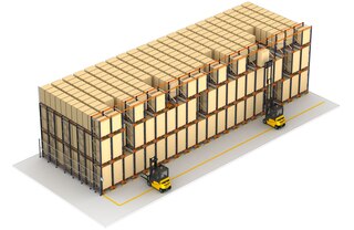 Izmantojot Pallet Shuttle sistēmu, ir iespējams vienlaikus darboties dažādos kanālos