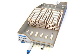 Pallet Shuttle ar divām piekļuves ejām