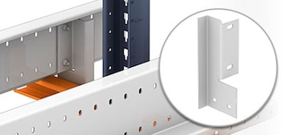 Pallet shuttle plauktu iekšējais sliežu balsts