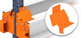 Palešu centrētājs pallet shuttle plauktu sistēmā Palešu centrētājs pallet shuttle plauktu sistēmā