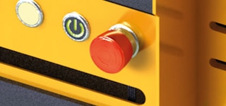 Shuttle ierīces avārijas apturēšanas poga