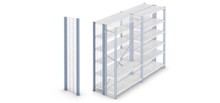 Rāmji ar metāla sietu uzlabo ventilāciju M3 sīkpreču noliktavu plauktos