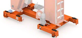 Trīsceļu automatizētā kraušanas celtņa apakšējā vadošā pamatne